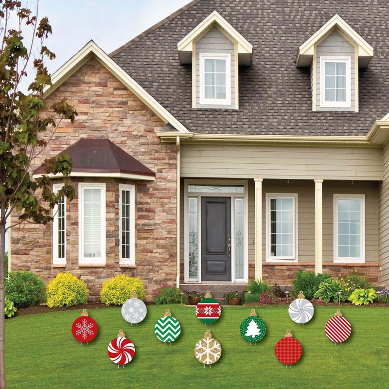 Big Dot of Happiness Ornaments Lawn Decorations - Outdoor Holiday and Christmas Yard Decorations - 10 Piece, 3 of 10
