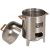 Americana Grills 351 Square Inch Heavy-Duty Stainless Steel Charcoal BBQ Meat Water Smoker w/Side & Hood Handles, 5.5qt Water Pan, & Removable Ash Pan - 3 of 4