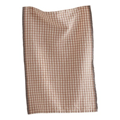 tagltd Linen & Cotton Check Dishtowel Blush