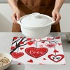 REGALWOVEN Red Pink Love Hearts Placemats Set of 6, Happy Valentine's Day Dining Table Place Mats Home Kitchen Decor - 4 of 4