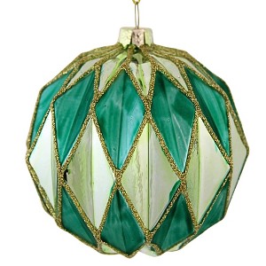 Cody Foster 3.5 Inch Midcentury Diamond Baubles Large Christmas Tree Ornament , Christmas Decor Honeycomb Waffle Mid-Century (1PC) - 1 of 4