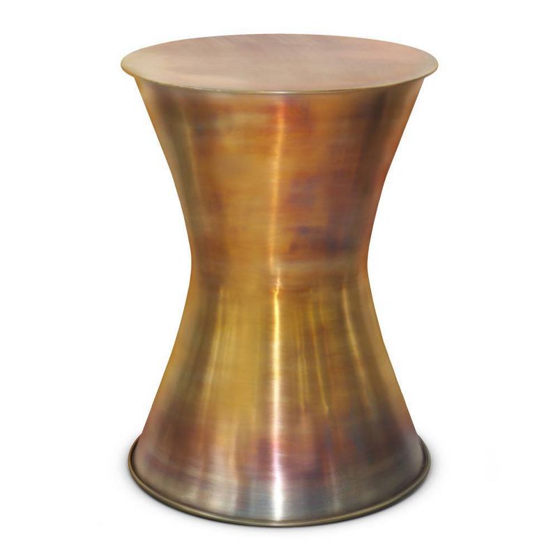 Cliona Metal Side Table Tarnished Brass - WyndenHall, 1 of 7