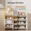 SKRAN Kids Bookshelf and Toy Storage, 4-Tier Toy Organizers W/8 Removable Storage Bins, Kids Toy Storage Organizer for Study Room, Bedroom, Kids Room - 2 of 4