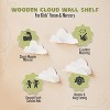 Attop Cloud Floating Book Shelves, 4-Pack Wood Nursery Book Shelves for Wall, Modern Decor Wall Shelves, Kids Bookshelf for Toys - 2 of 4
