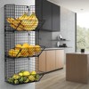 Sorbus 3-Tier Fruit Basket Stand - for Kitchen Storage, Great for Produce Fruits and Vegetables & Potatos - 2 of 4