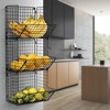 Sorbus 3-Tier Fruit Basket Stand - for Kitchen Storage, Great for Produce Fruits and Vegetables & Potatos - image 2 of 4