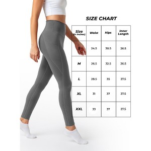 Women's High Waist Leggings with Side Pockets , Soft Stretch, Moisture Wicking, Polyester Spandex Women Activewear by Lux Decor Apparel - 1 of 4