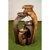 38" Pouring Waterfall Fountain with 4 LED Lights Brown - Hi-Line Gift - image 2 of 3