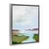 Stupell Industries Tranquil River Soft Dreamy Clouds Floating Frame Canvas Art, Gray, 17" x 21" - 2 of 4