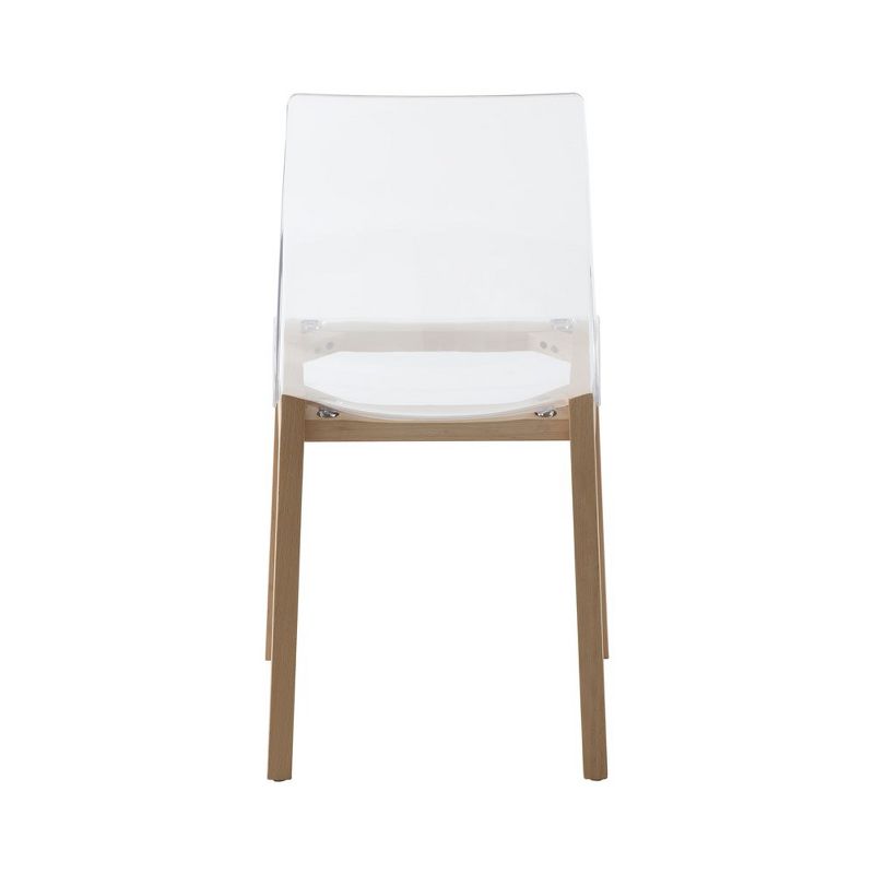 Leisuremod Marsden Modern Plastic Dining Side Chair With Beech Wood Legs, 2 of 11