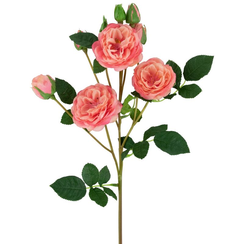 Northlight Real Touch™ Pink Artificial Camellia Rose Floral Sprays, Set of 6 - 23", 4 of 10