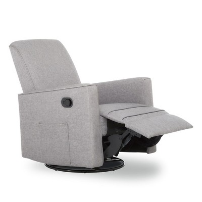 Evolur Harlow Deluxe Glider with Massager | Recliner | Rocker Charcoal