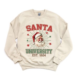 Simply Sage Market Women's Graphic Sweatshirt Santa University Stars - 1 of 4