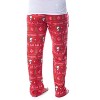 Peanuts Womens' Snoopy and Woodstock Ho Ho Ho Ugly Sweater Pajama Pants Red - 2 of 4