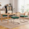 SEVOBAL Set of 2 Kitchen Dining Chairs Accent Chair Mid-Century Modern Chair Armless Backrest Chairs Home Dining Room Restaurant, Green, 19"*19"*33" - 2 of 4