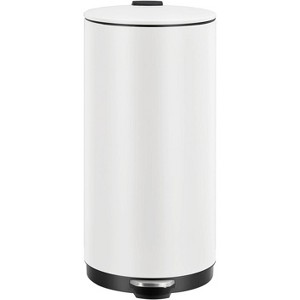 8 Gallon (30L) Round Trash Can with Soft Close Lid, Foot Pedal & Removable Inner Bucket, Modern Garbage Bin for Living Room, Office, Bathroom - 1 of 4