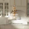 Possini Euro Design Antique Brass Pendant Lighting 13" Wide Modern Industrial Clear Glass Shade Fixture for Dining Room Living Foyer Kitchen Island - 2 of 4