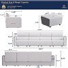 DYHOME Modular Sectional Sofa, 5 Seater L-Shaped Sofa with Ottoman, Microfiber Modern Couch with High Backrest, Lumbar Support, Grey - 2 of 4