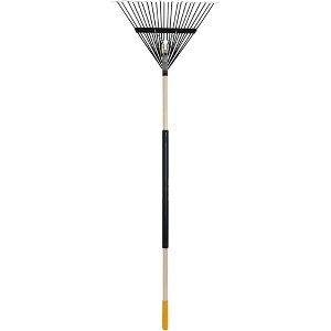 54 in. 22-Tine Hardwood/Steel Handle Steel Leaf Rake - True Temper - 1 of 4