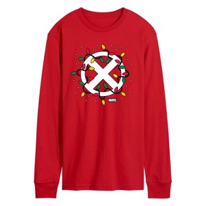 Men's - Marvel - Holiday Xmen Logo Long Sleeve Graphic T-Shirt - 1 of 2