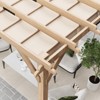 Pergola, Wooden Pergola - 10x10 FT Cedar Wood with Retractable Oxford Fabric Roof, Outdoor Patio Canopy Gazebo with Shade - 4 of 4
