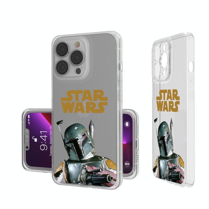 Keyscaper Star Wars Boba Fett Color Block Clear Phone Case, 1 of 7
