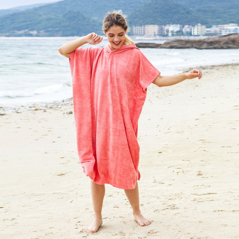 Catalonia Oversized Wearable Beach Towel, Surf Cape Changing Towel Robe for Adults, Hooded Wetsuit Change Cape, One Size Fits All, 3 of 10