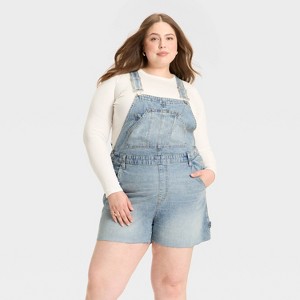 Women's Denim Shortalls - Wild Fable™ - 1 of 3
