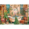 1000 Piece Jigsaw Puzzle, The Bath Fantasy, Luxurious bathroom, Peacock and exotic birds, Ornate, vibrant art., Adult Puzzle, Castorland C-105380-2 - 2 of 4