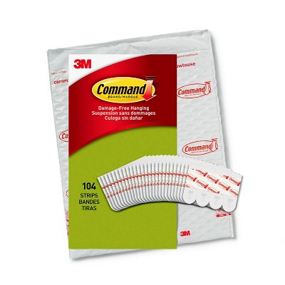 Command 60 Strips Poster Strips Value Pack Adhesives White : Target