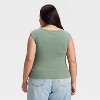 Women's Slim Fit Square Neck Ribbed T-Shirt - Universal Thread™ - 2 of 4