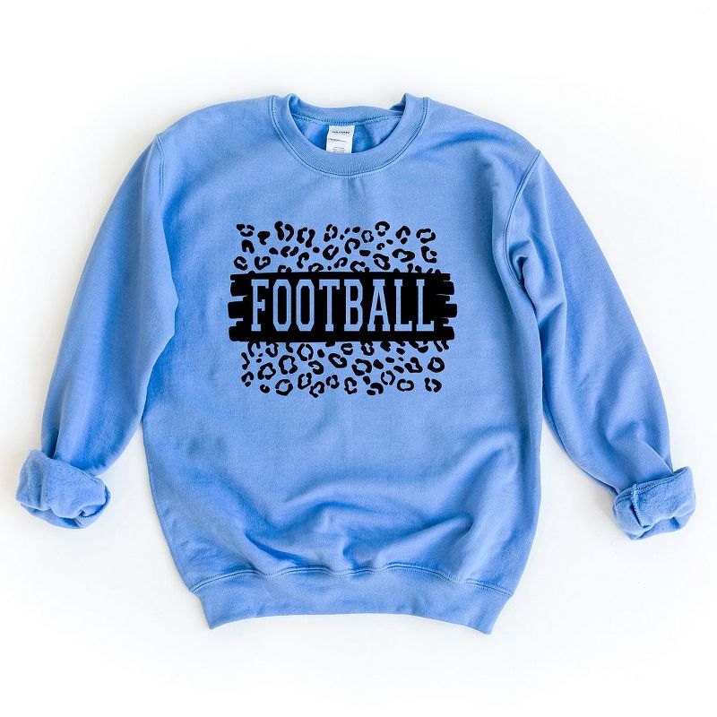 Simply Sage Market Women's Graphic Sweatshirt Football Leopard, 1 of 4