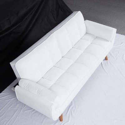 DOMETOUR 75 Inch Corduroy Loveseat Convertible Sofa, Adjustable Backrest Sofa Bed Sleeper for Living Room Bedroom Furniture