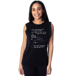 Seven Times Six Disney Winnie The Pooh Walk Beside Me Be My Friend Junior's Muscle Shirt Black - 1 of 4