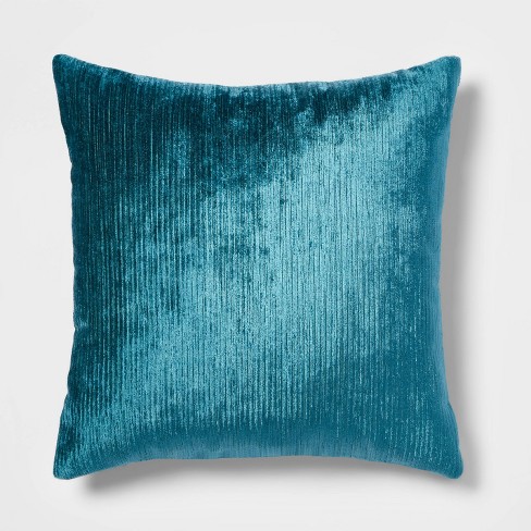 Turquoise velvet throw online pillows