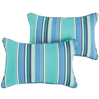Sunbrella 2pk Dolce Oasis Lumbar Outdoor Throw Pillows
