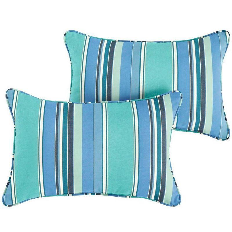 Sunbrella 2pk Dolce Oasis Lumbar Outdoor Throw Pillows, 1 of 7