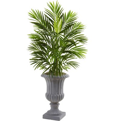 Nearly Natural 3.5-ft Bamboo Artificial Tree in Wooden Decorative Planter