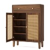 Hommoo Rattan Shoe Cabinet with Doors and Drawer - 2 of 4