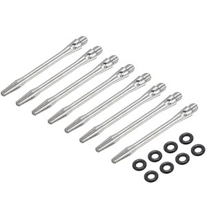 Unique Bargains 2BA Thread Aluminum Dart Shafts with Rubber Rings for Steel Tip 8 Pcs - 1 of 4