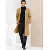 Lars Amadeus Men's Winter Single-Breasted Notched Lapel Long Overcoat - 2 of 4