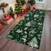 Christmas Living Room Rugs, Washable Winter Holiday Decorative Carpet, Snowman Christmas Tree Print Home Decor Rugs - 4 of 4