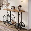 Tribesigns 47.2" Industrial Console Table, Entryway Table with Metal Mesh Storage Shelf, 2-Tier Sofa Table for Living Room, Hallway, Foyer - 4 of 4