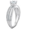 Pompeii3 1 Ct Diamond Engagement Ring Multi Row 14k White Gold - 2 of 4