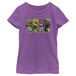 Girl's Transformers: Rise of the Beasts Movie Logo Character Squares T-Shirt - 1 of 4