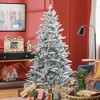 Whisen 6FT Snow Flocked Artificial Christmas Tree with 994 Tips, Foldable Metal Stand - 2 of 4