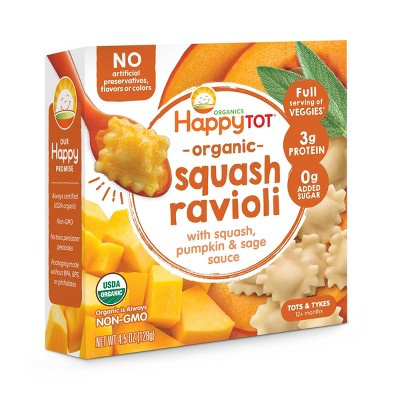 HappyTot Organic Squash Ravioli with Pumpkin & Sage Sauce Baby Meals - 4.5oz