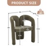 MOONMISS 2 PCS Contemporary Designed Teddy Fabric Upholstered Accent Chairs Kitchen Armchair for Living Room - 2 of 4