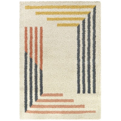 Balta Rugs Kids' Cranston Modern Border Shag Cream
