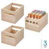 iDesign Stackable Paulownia Wood Pantry Bins - Set of 3 - Natural - 2 of 4